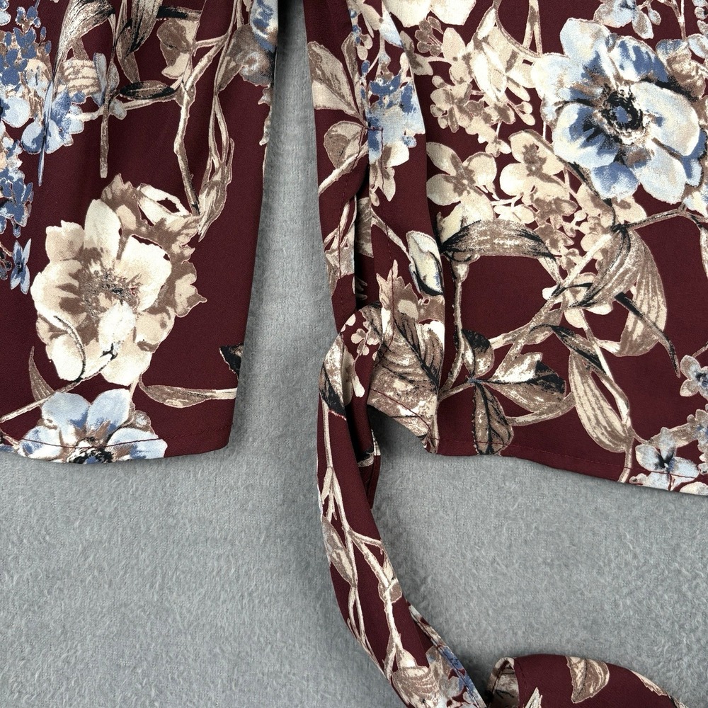 Dainty Holligan Wrap Top Women Small Tie Front Cochella Festival Boho USA Made - Picture 4 of 11